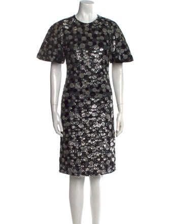 Michael Kors Collection Floral Print Knee-Length Dress