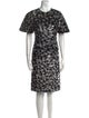 Michael Kors Collection Floral Print Knee-Length Dress