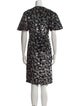 Michael Kors Collection Floral Print Knee-Length Dress