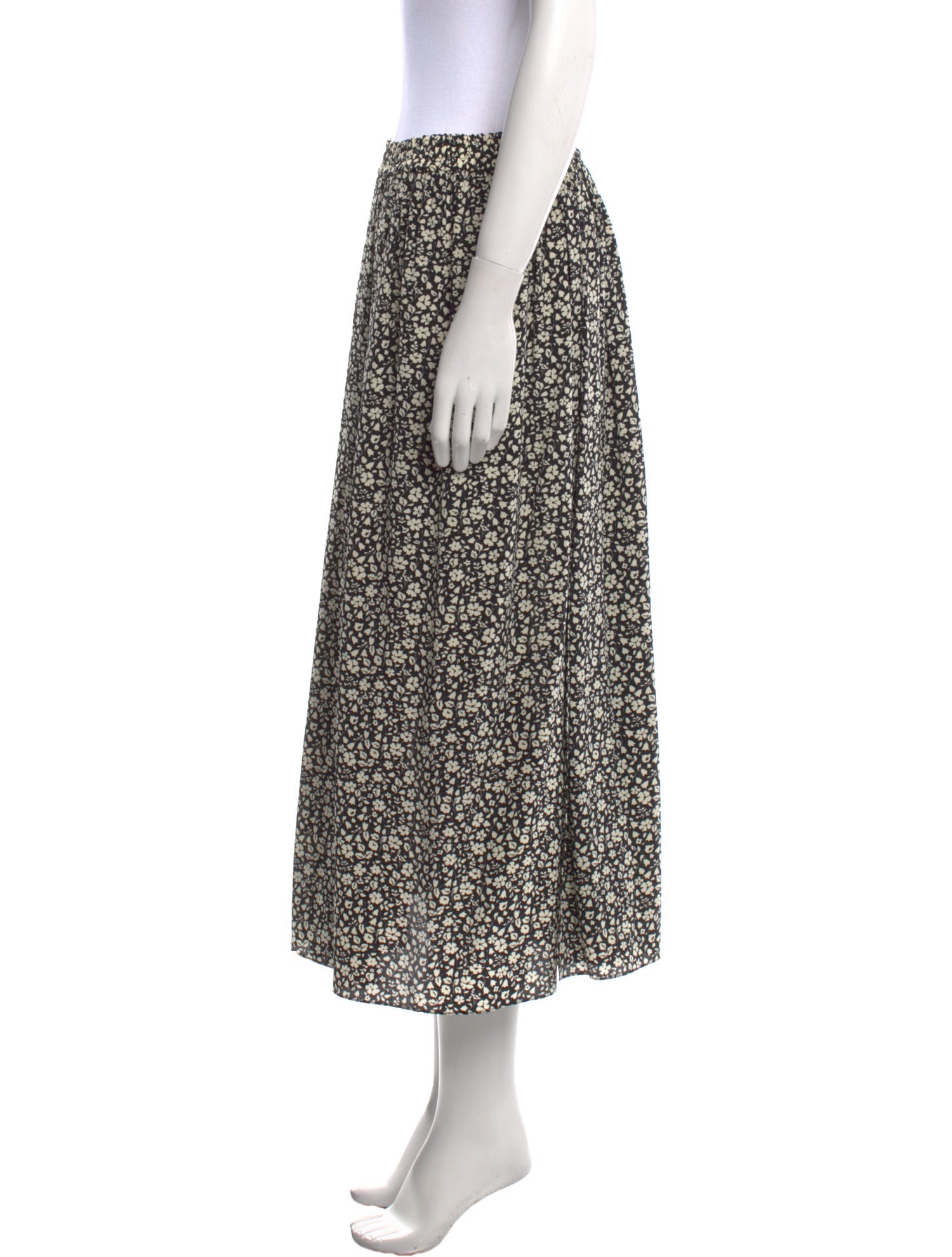 Michael Kors Collection Silk Midi Length Skirt