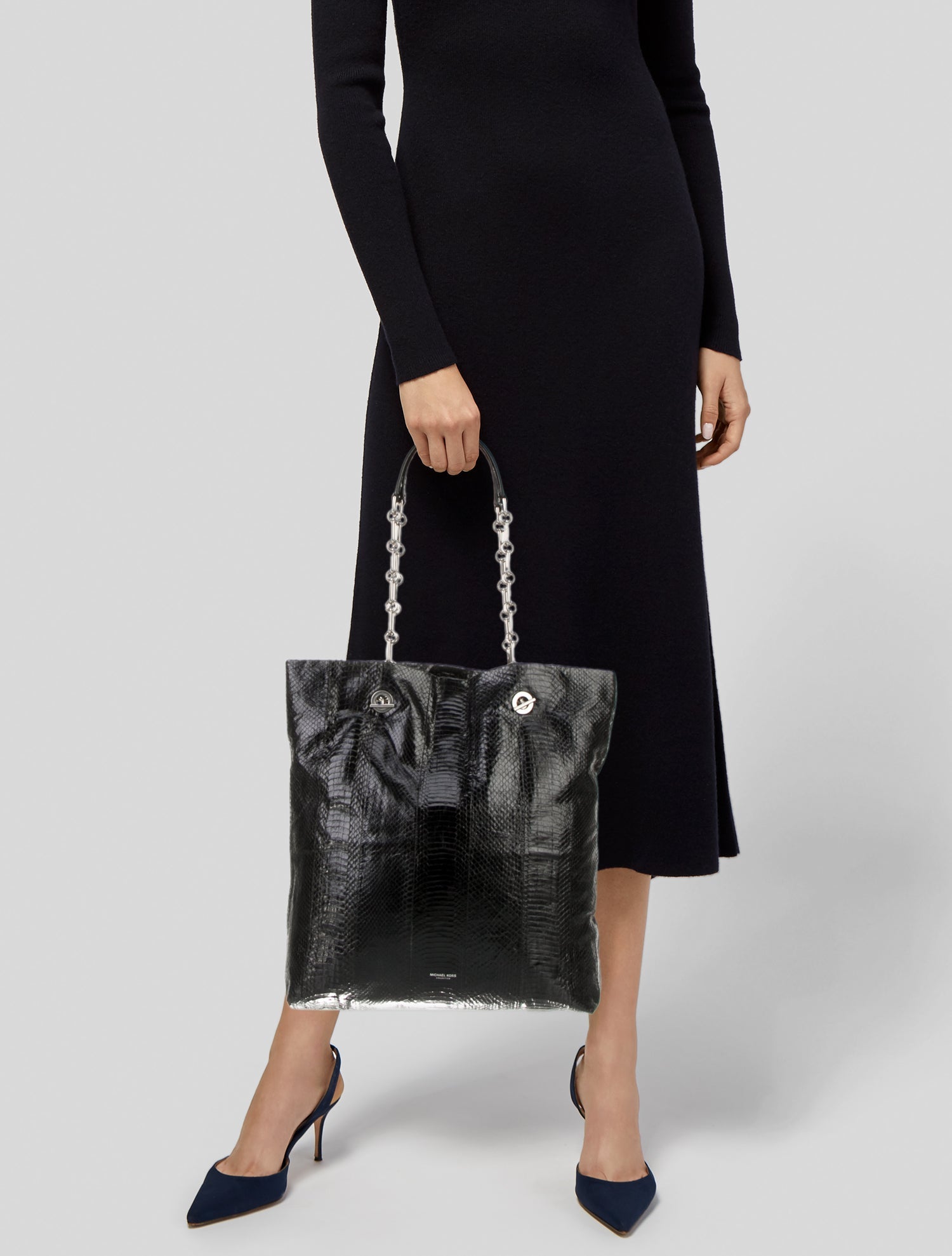 Michael Kors Collection Embossed Leather Tote