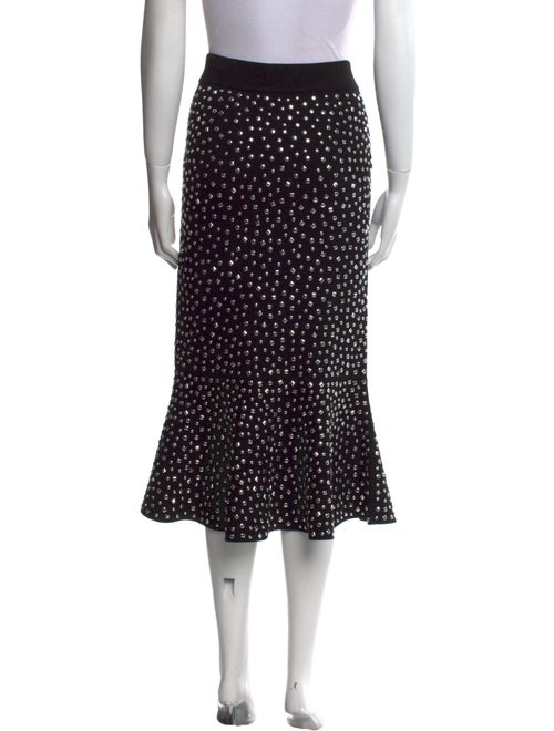 Michael Kors Collection Polka Dot Print Midi Length Skirt
