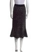 Michael Kors Collection Polka Dot Print Midi Length Skirt