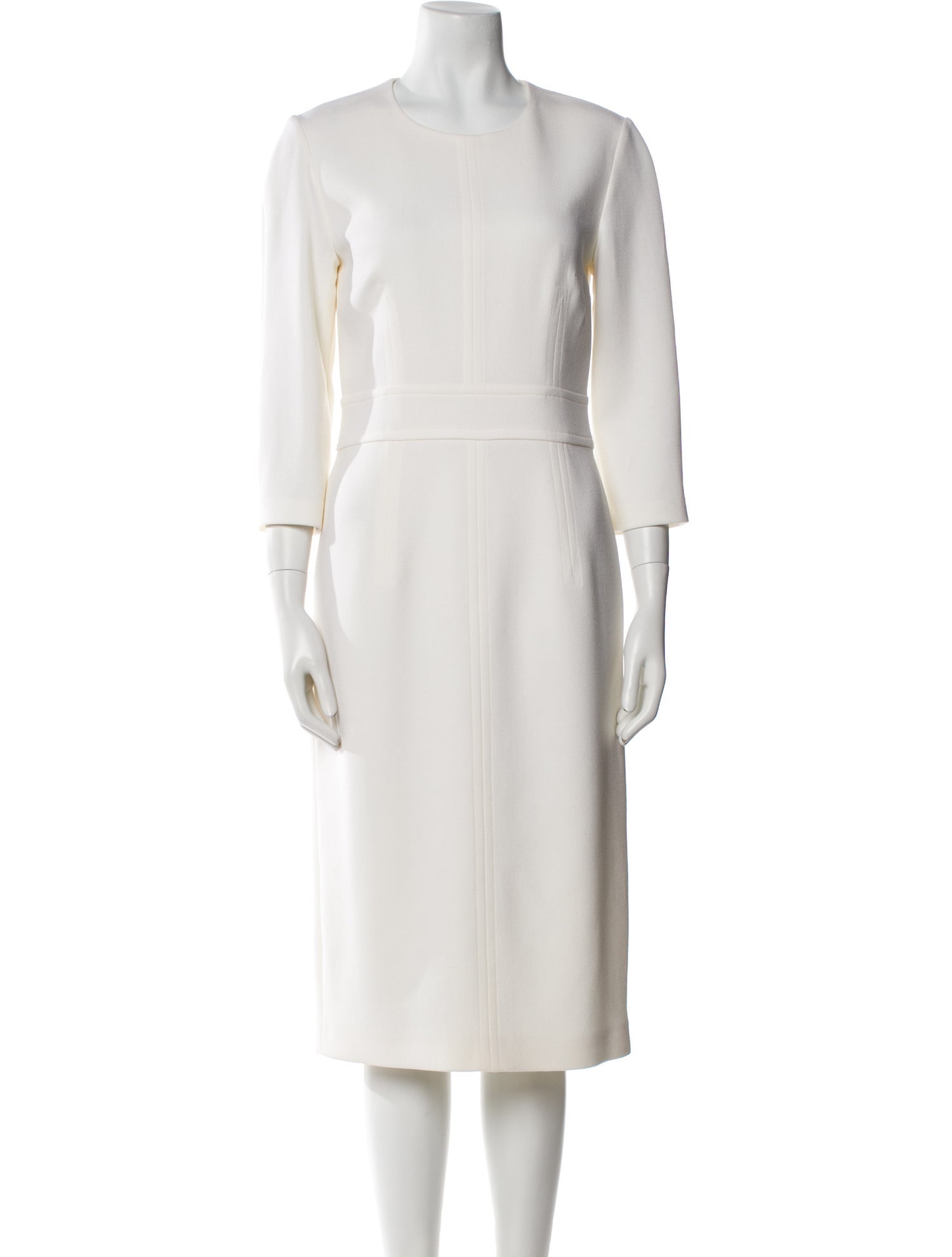 Michael Kors Collection Virgin Wool Midi Length Dress