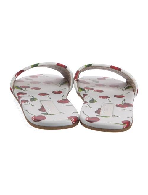 Michael Kors Collection Leather Printed Slides