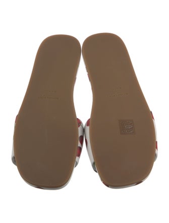 Michael Kors Collection Leather Printed Slides