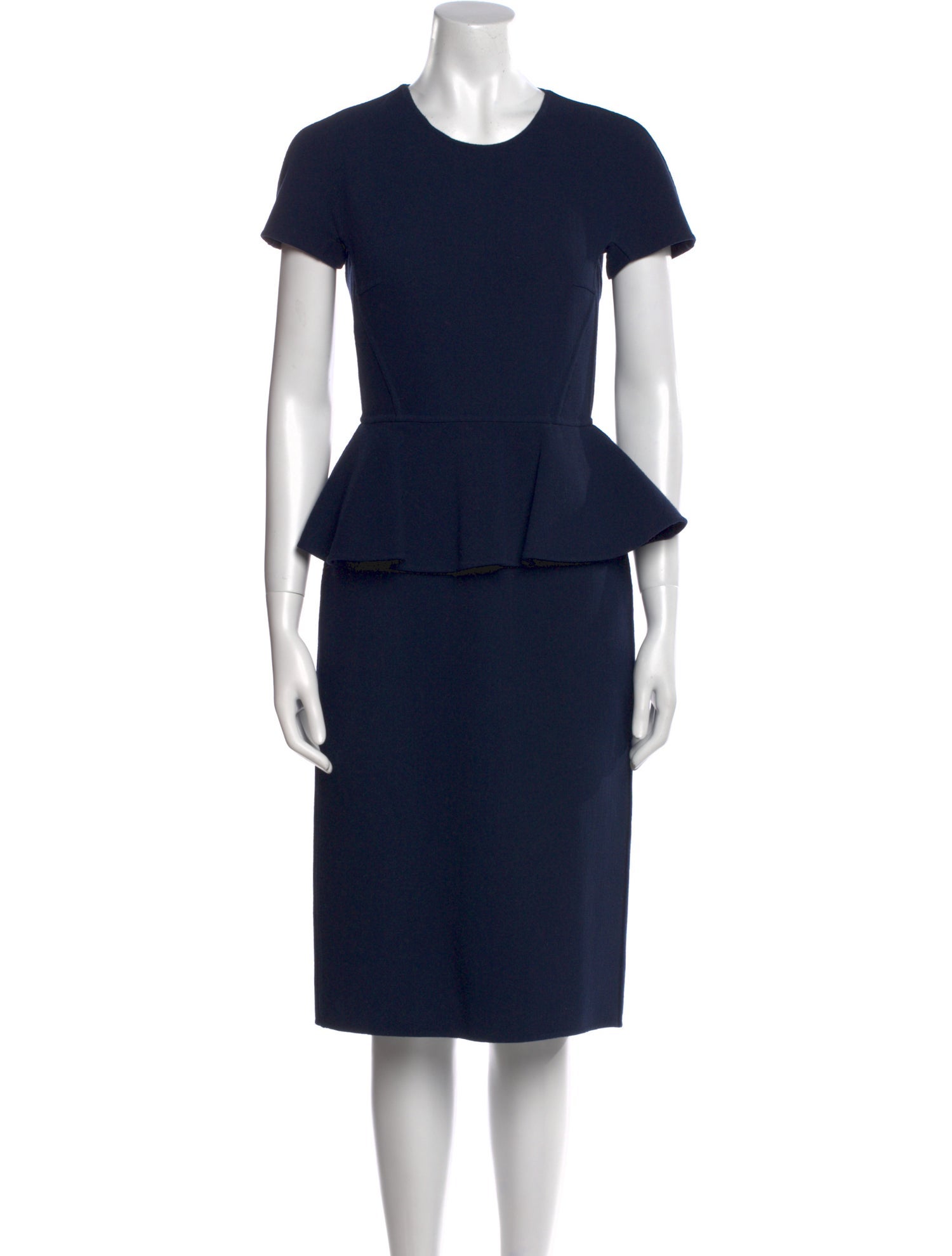 Michael Kors Collection Virgin Wool Midi Length Dress