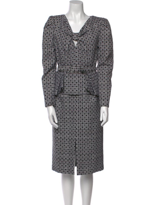 Michael Kors Collection Virgin Wool Midi Length Dress