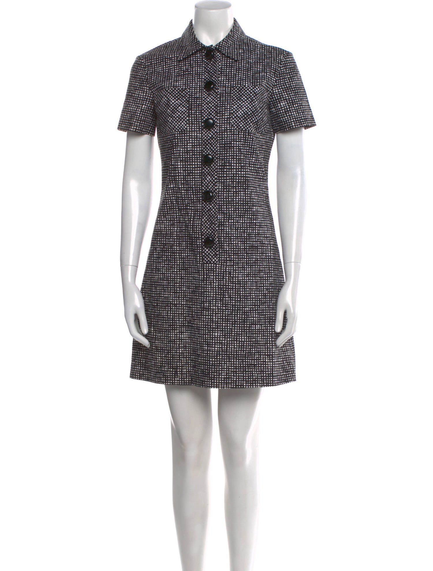 Michael Kors Collection Plaid Print Mini Dress