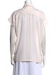 Michael Kors Collection Silk Short Sleeve Button-Up Top