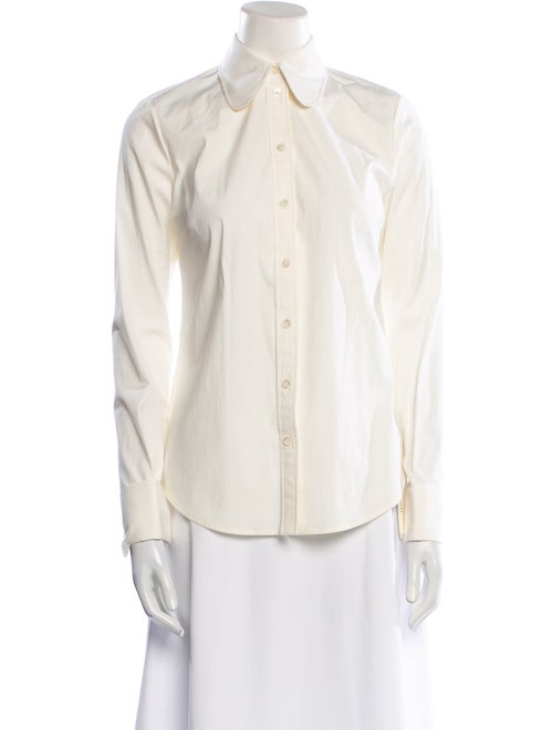 Michael Kors Collection Long Sleeve Button-Up Top