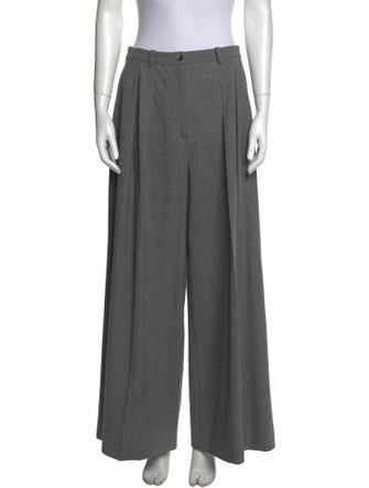 Michael Kors Collection Virgin Wool Wide Leg Pants