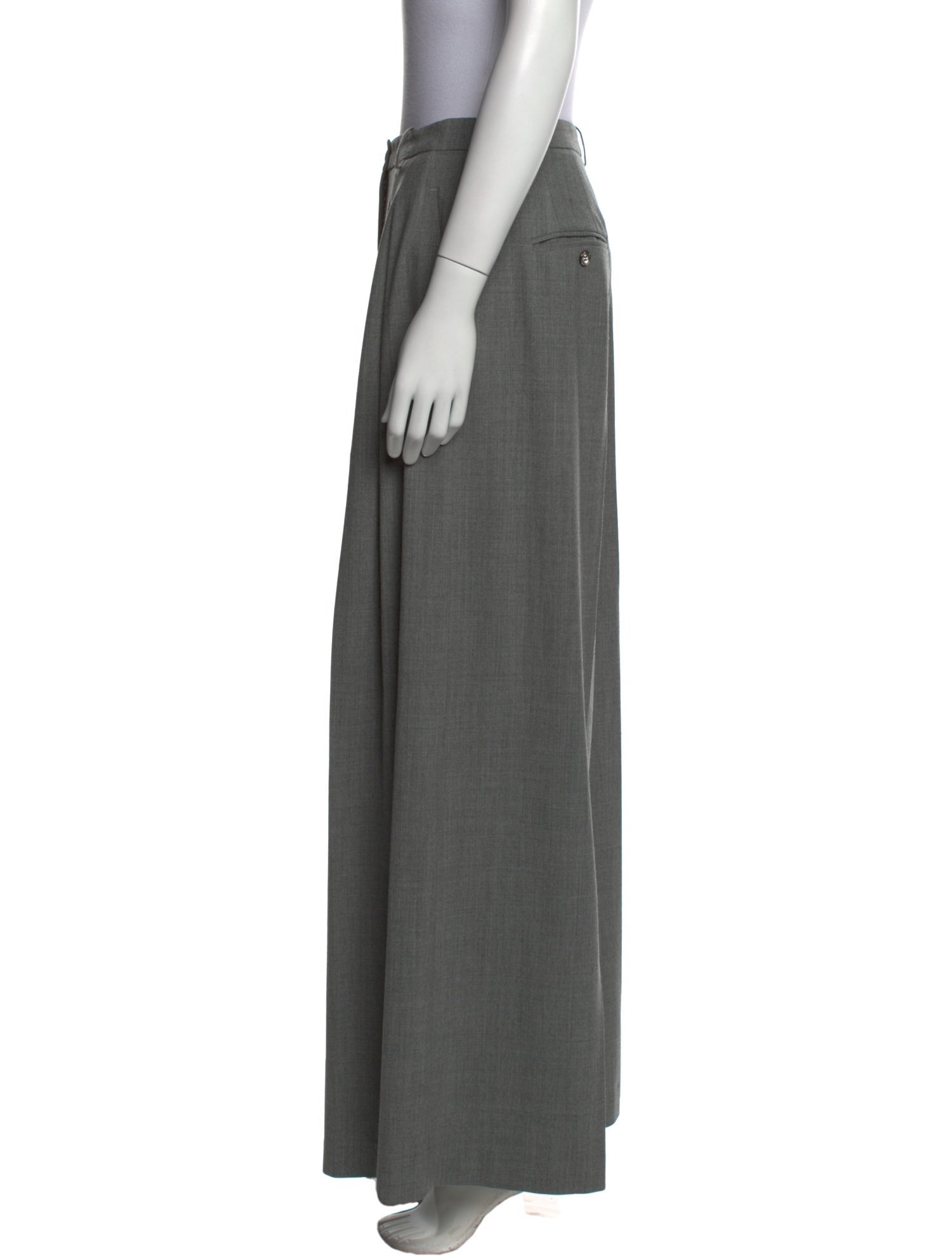 Michael Kors Collection Virgin Wool Wide Leg Pants