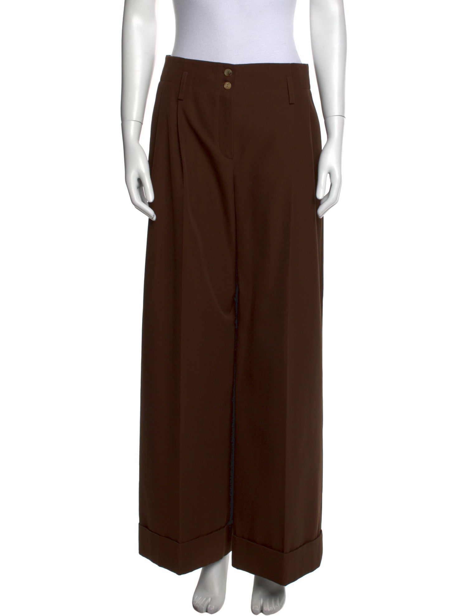 Michael Kors Collection Virgin Wool Wide Leg Pants