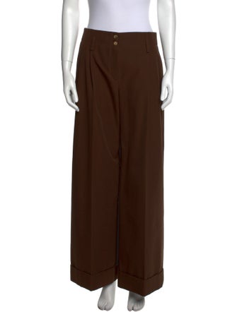Michael Kors Collection Virgin Wool Wide Leg Pants