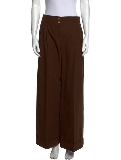 Michael Kors Collection Virgin Wool Wide Leg Pants