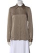 Michael Kors Collection Long Sleeve Button-Up Top
