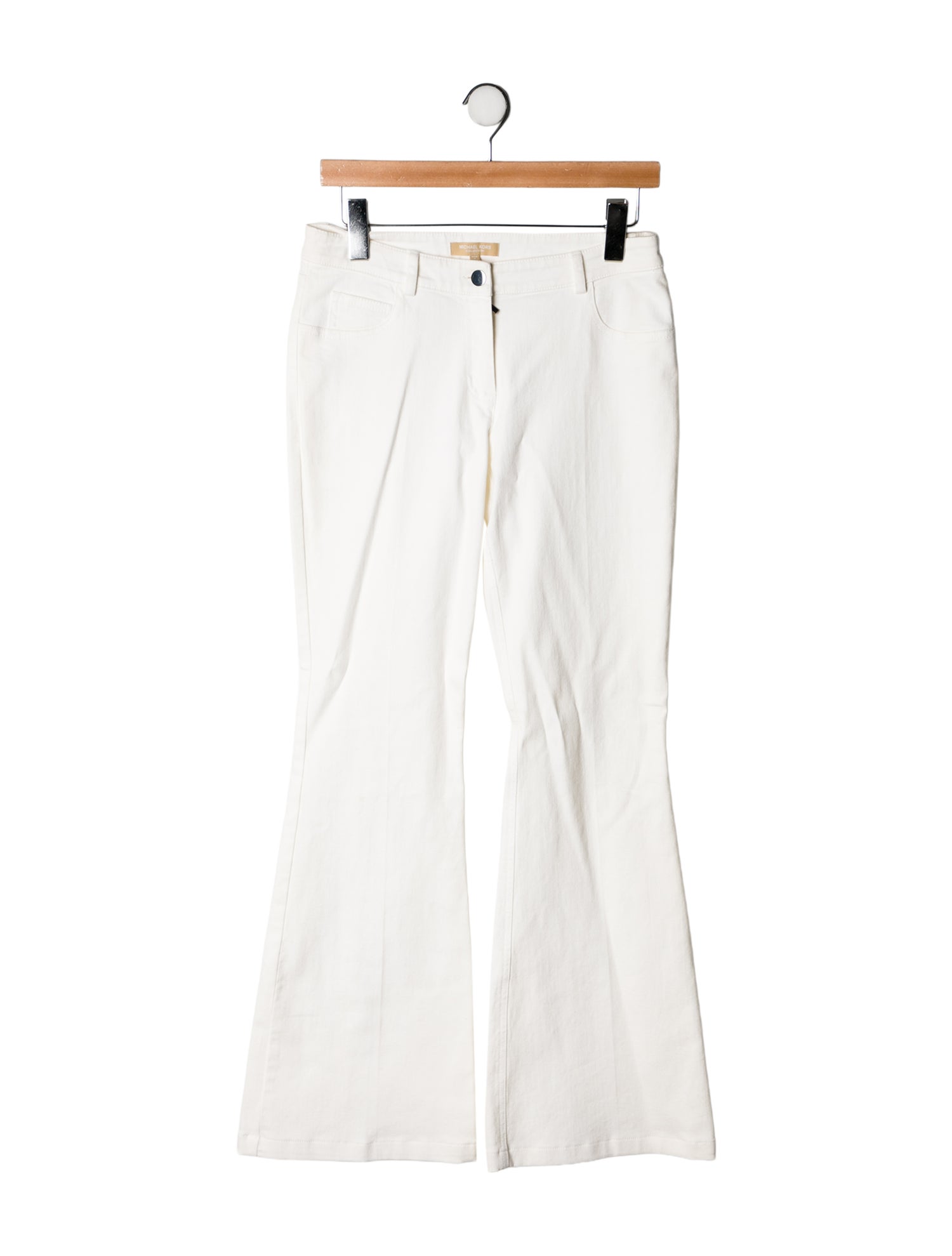 Michael Kors Collection Mid-Rise Wide Leg Jeans
