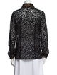 Michael Kors Collection Lace Pattern Long Sleeve Button-Up Top