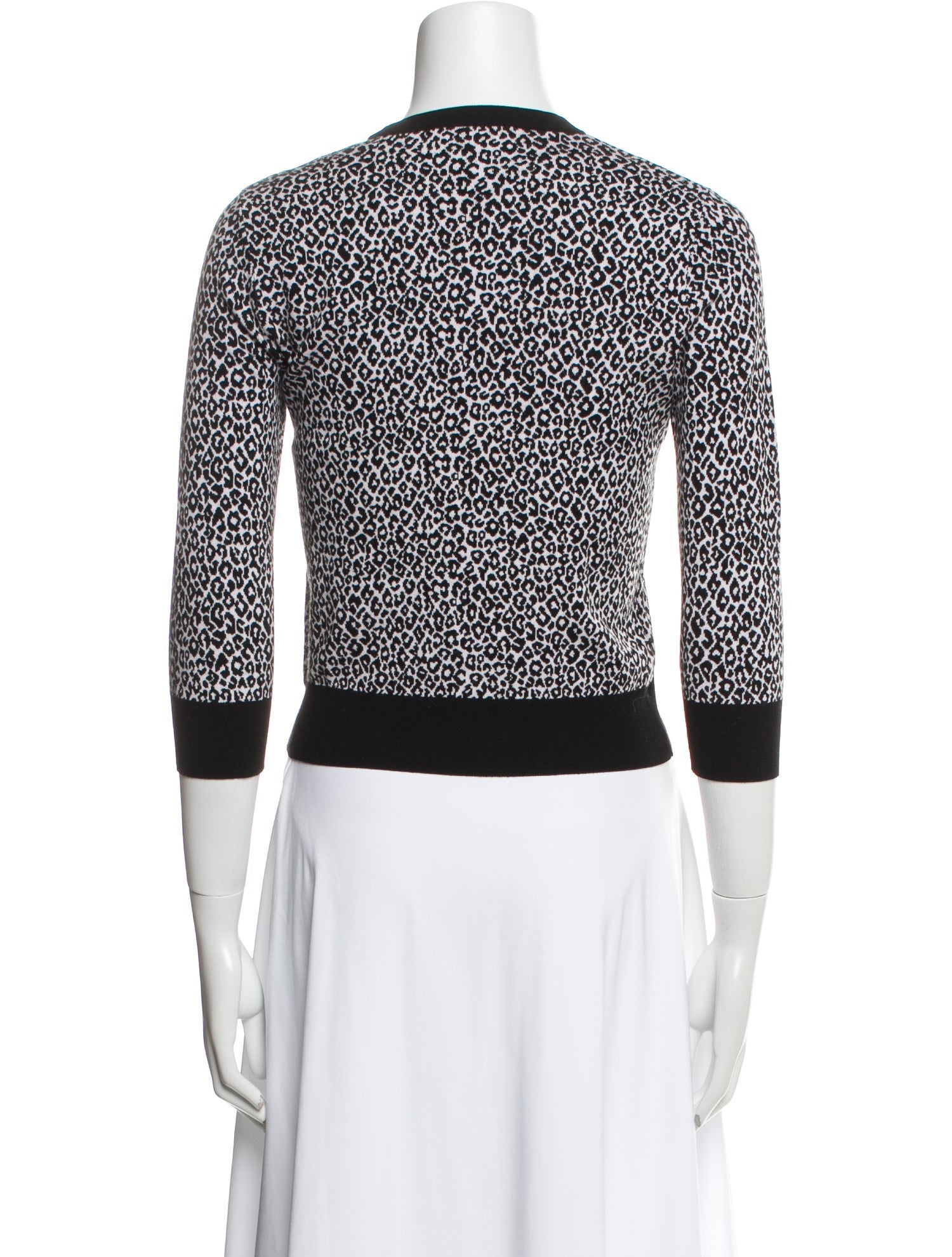 Michael Kors Collection Printed Crew Neck Sweater