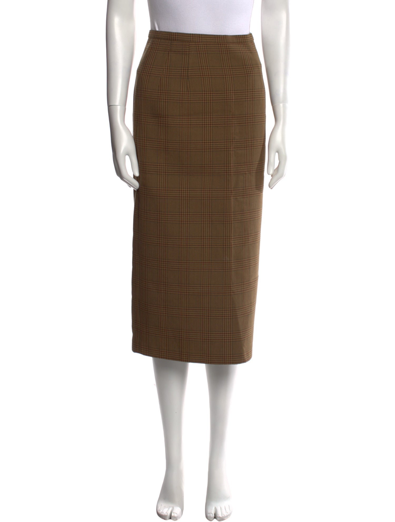 Michael Kors Collection Virgin Wool Midi Length Skirt