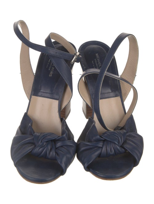 Michael Kors Collection Leather Bow Accents Sandals