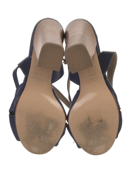 Michael Kors Collection Leather Bow Accents Sandals