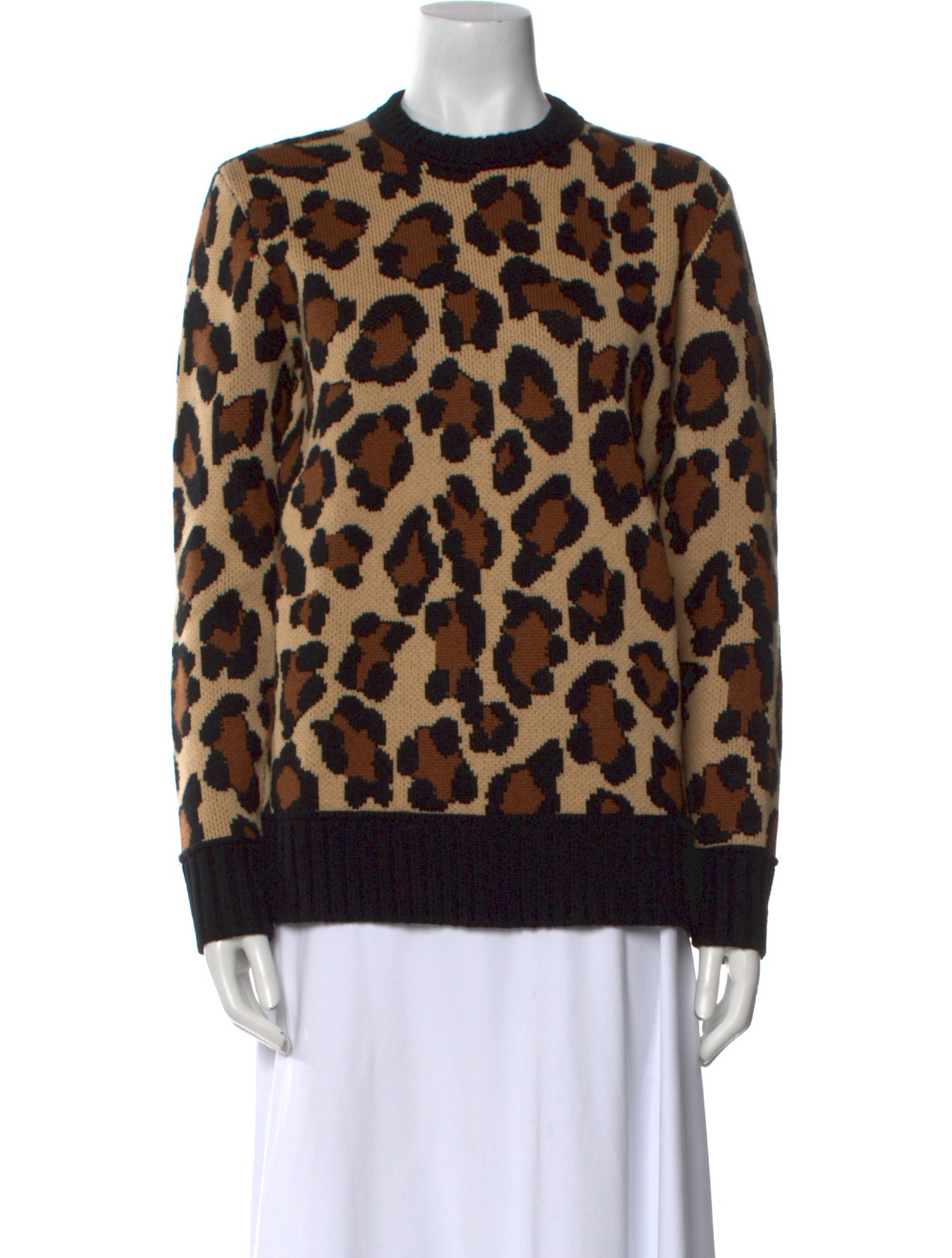 Michael Kors Collection Cashmere Animal Print Sweatshirt
