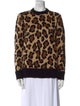 Michael Kors Collection Cashmere Animal Print Sweatshirt
