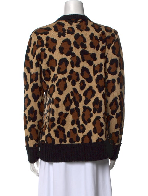 Michael Kors Collection Cashmere Animal Print Sweatshirt