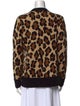 Michael Kors Collection Cashmere Animal Print Sweatshirt
