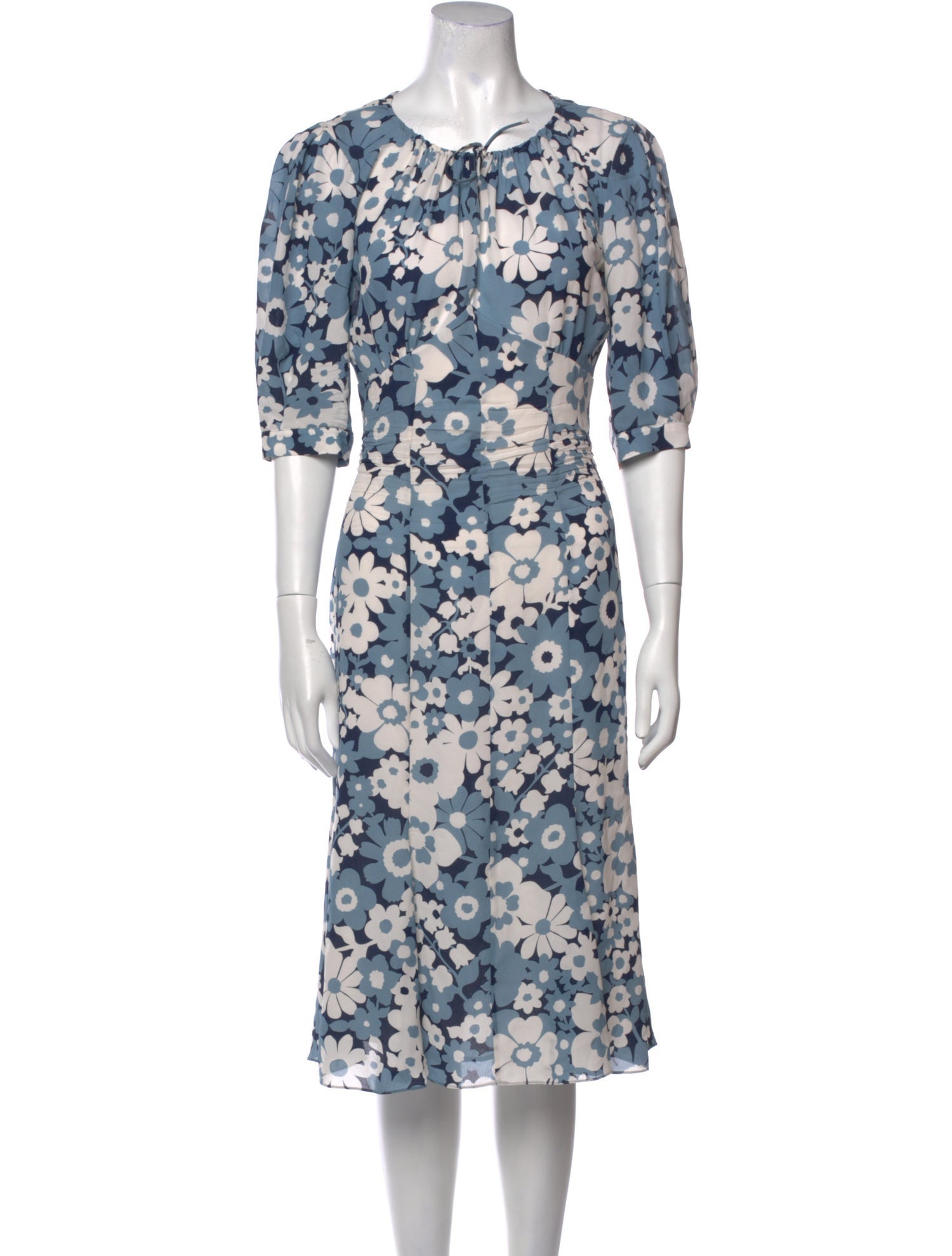 Michael Kors Collection Silk Midi Length Dress