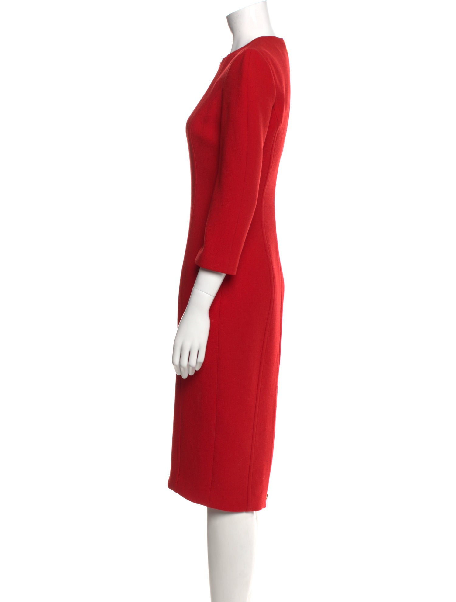Michael Kors Collection Virgin Wool Midi Length Dress