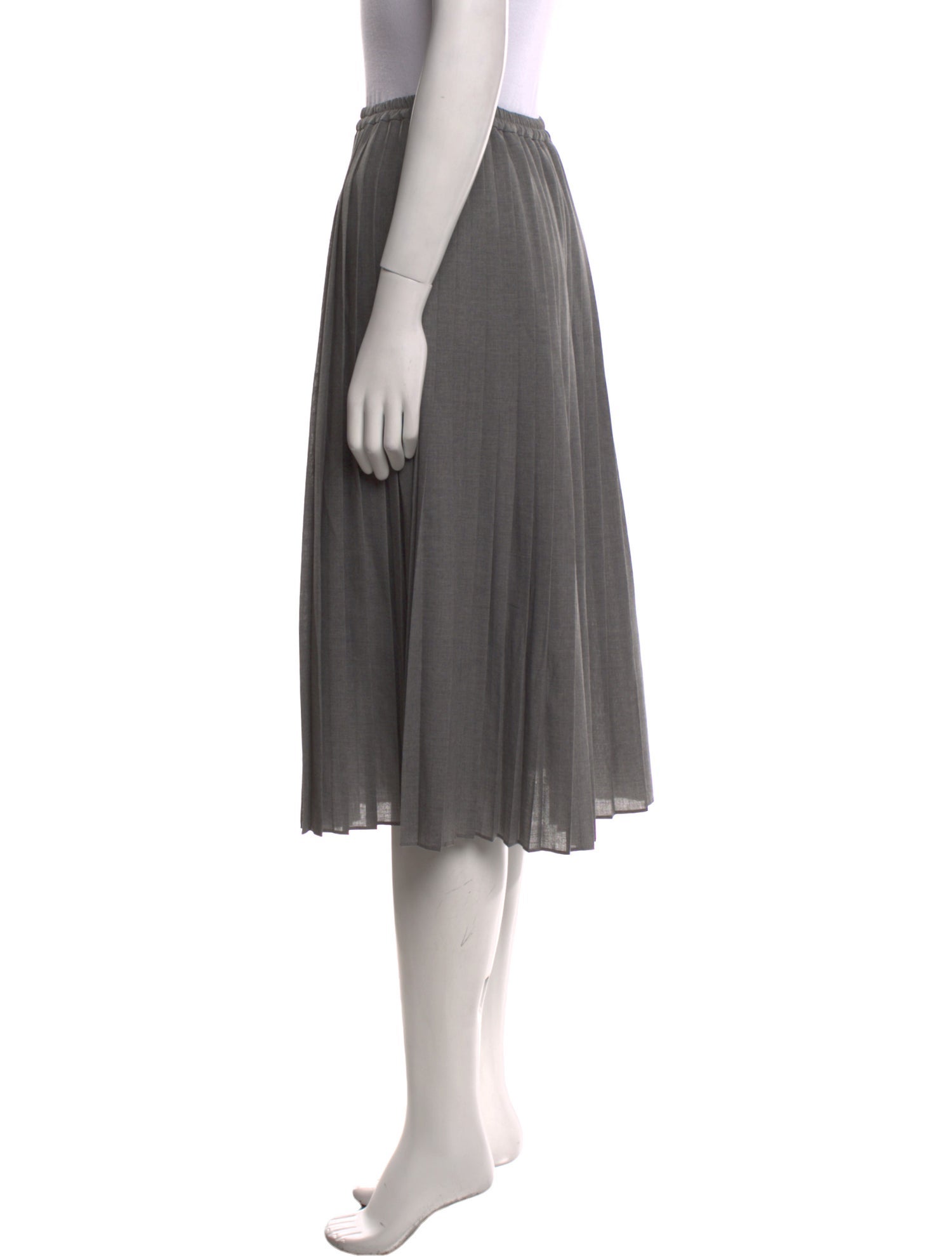 Michael Kors Collection Pleated Accents Knee-Length Skirt