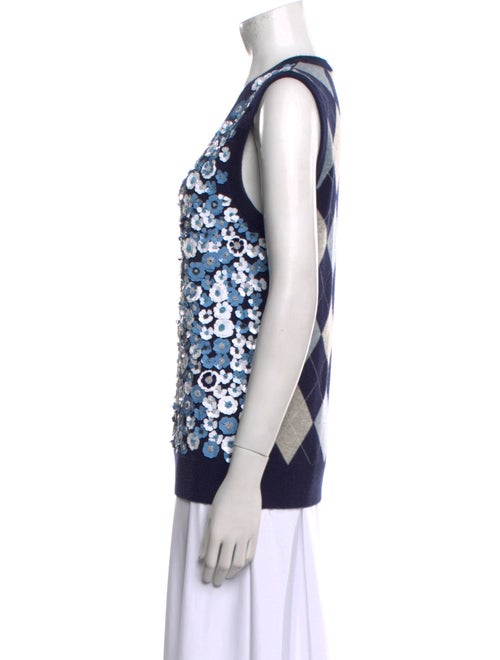 Michael Kors Collection Cashmere Printed Sweater