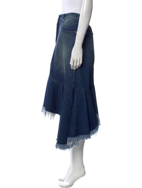 Michael Kors Collection Fringe Trim Accent Midi Length Skirt