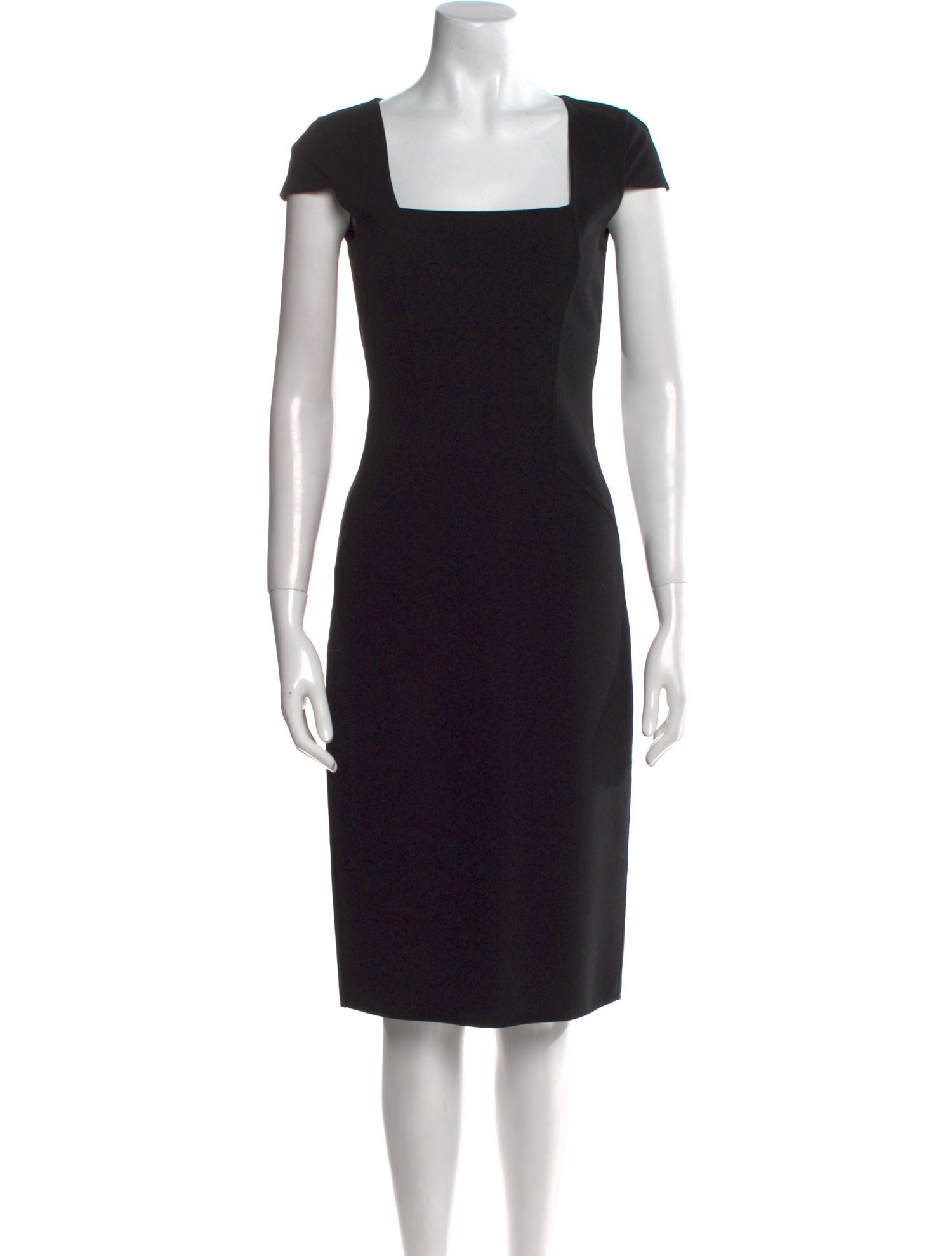 Michael Kors Collection Virgin Wool Midi Length Dress