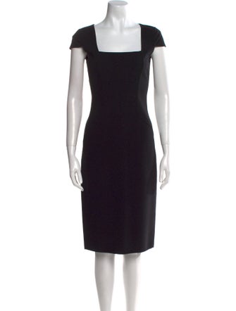 Michael Kors Collection Virgin Wool Midi Length Dress