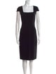 Michael Kors Collection Virgin Wool Midi Length Dress