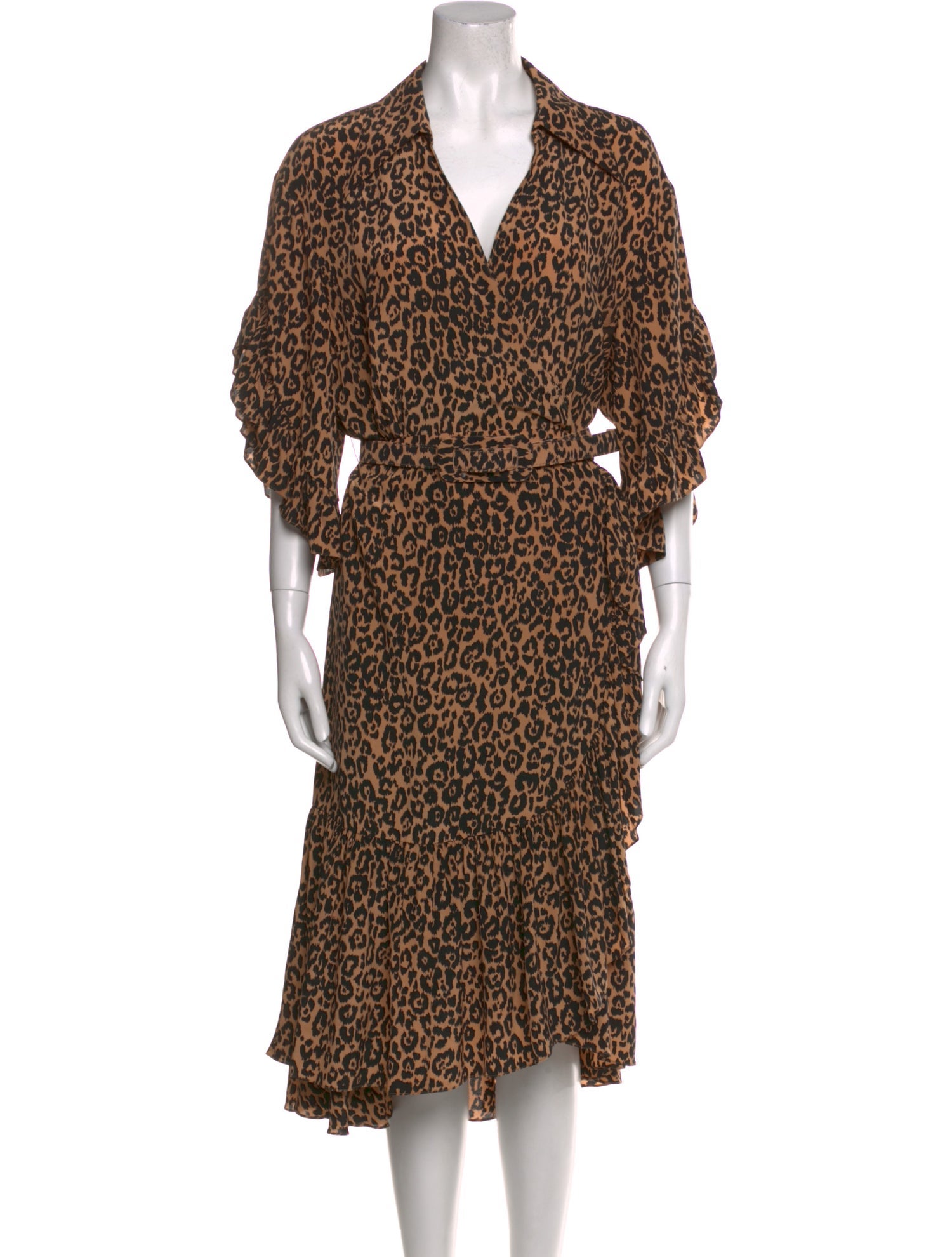 Michael Kors Collection Silk Midi Length Dress