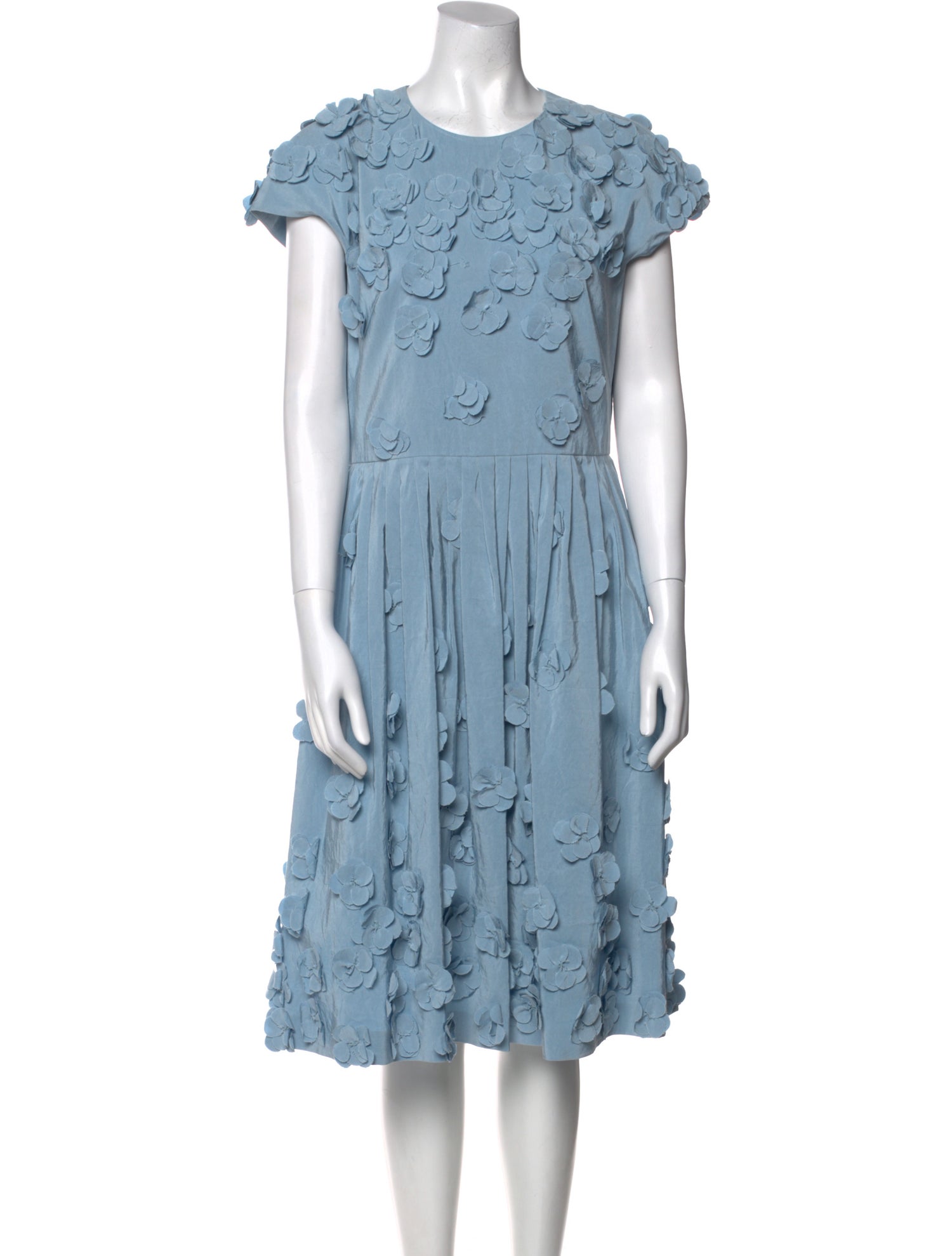 Michael Kors Collection Crew Neck Midi Length Dress