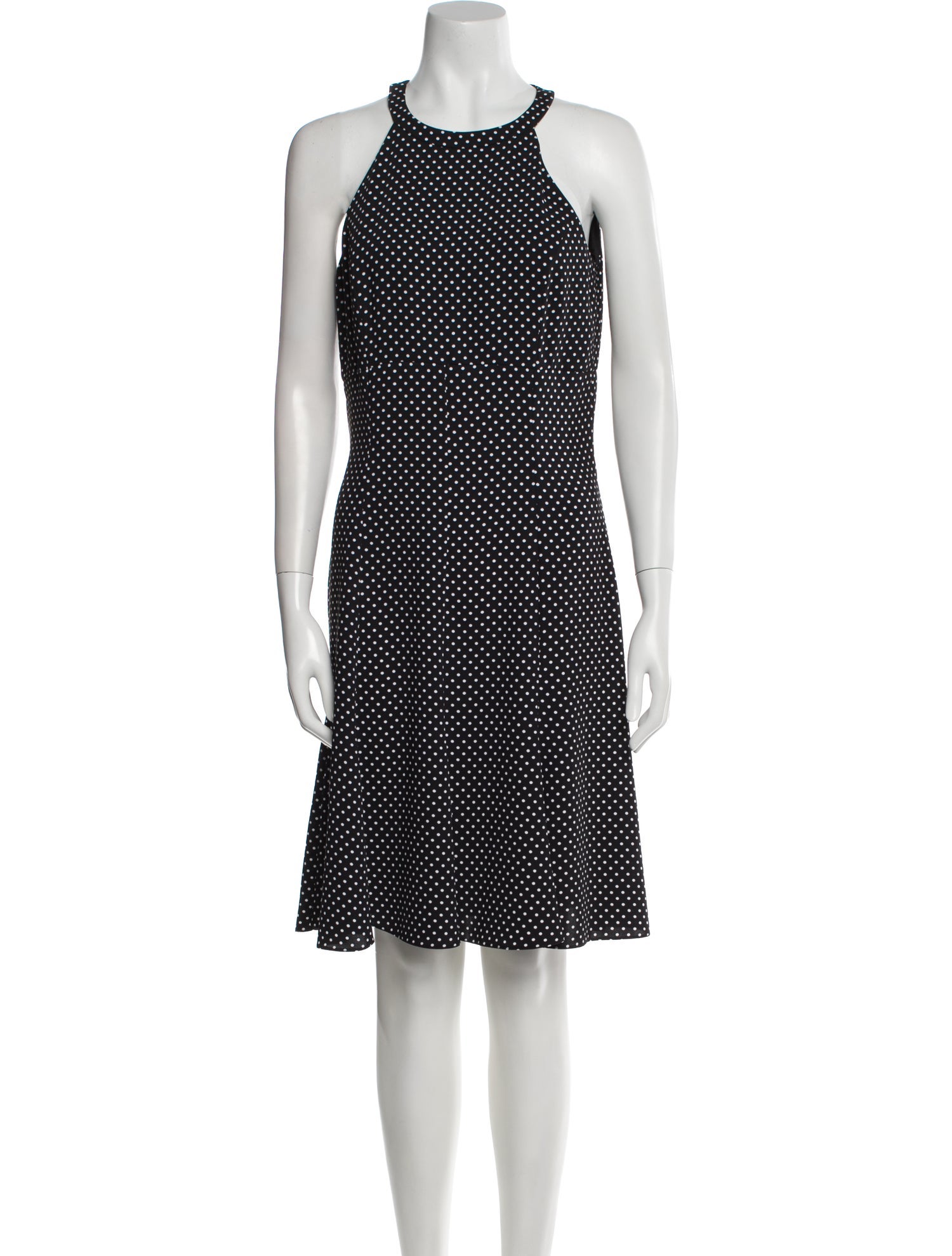 Michael Kors Collection Polka Dot Print Knee-Length Dress