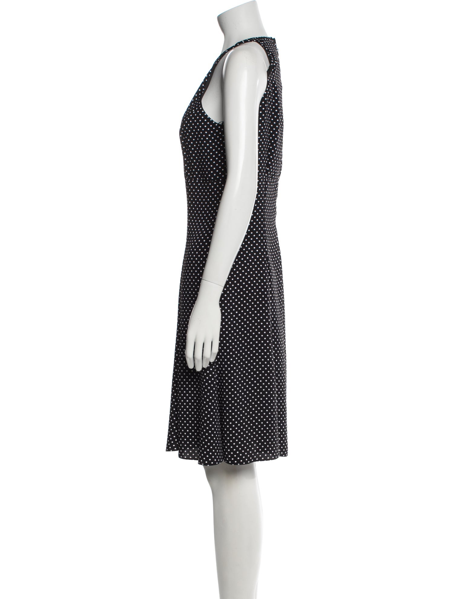 Michael Kors Collection Polka Dot Print Knee-Length Dress