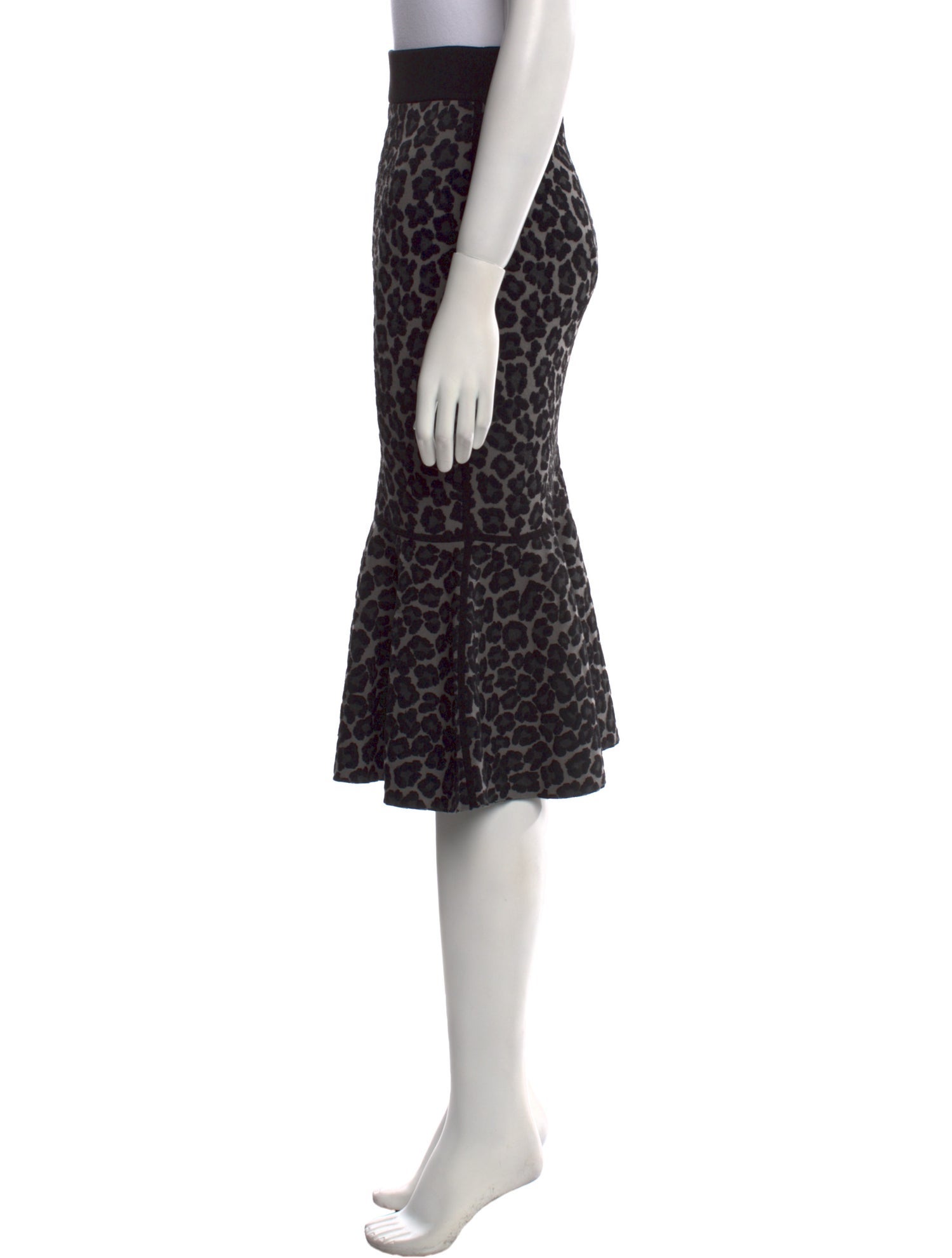 Michael Kors Collection Animal Print Knee-Length Skirt