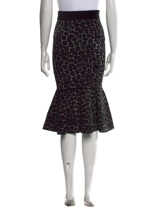 Michael Kors Collection Animal Print Knee-Length Skirt