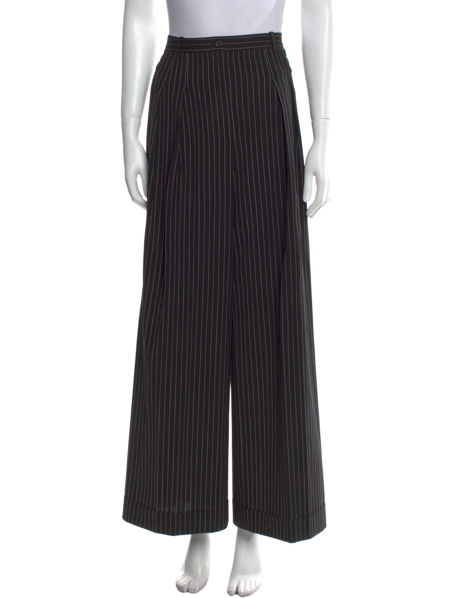 Michael Kors Collection Virgin Wool Wide Leg Pants