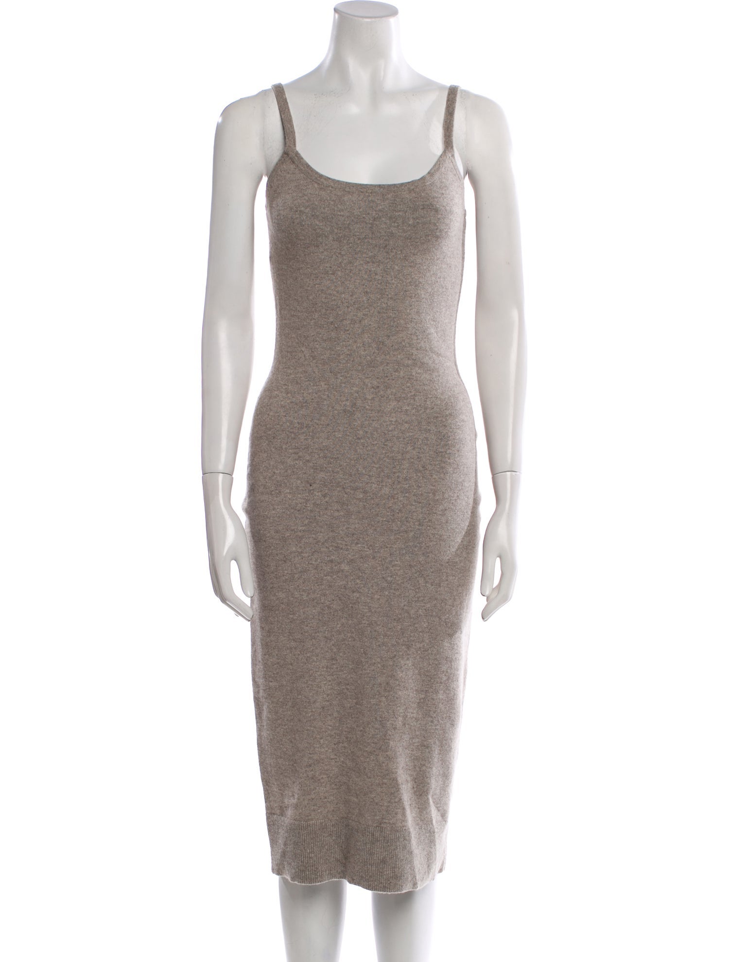 Michael Kors Collection Scoop Neck Midi Length Dress