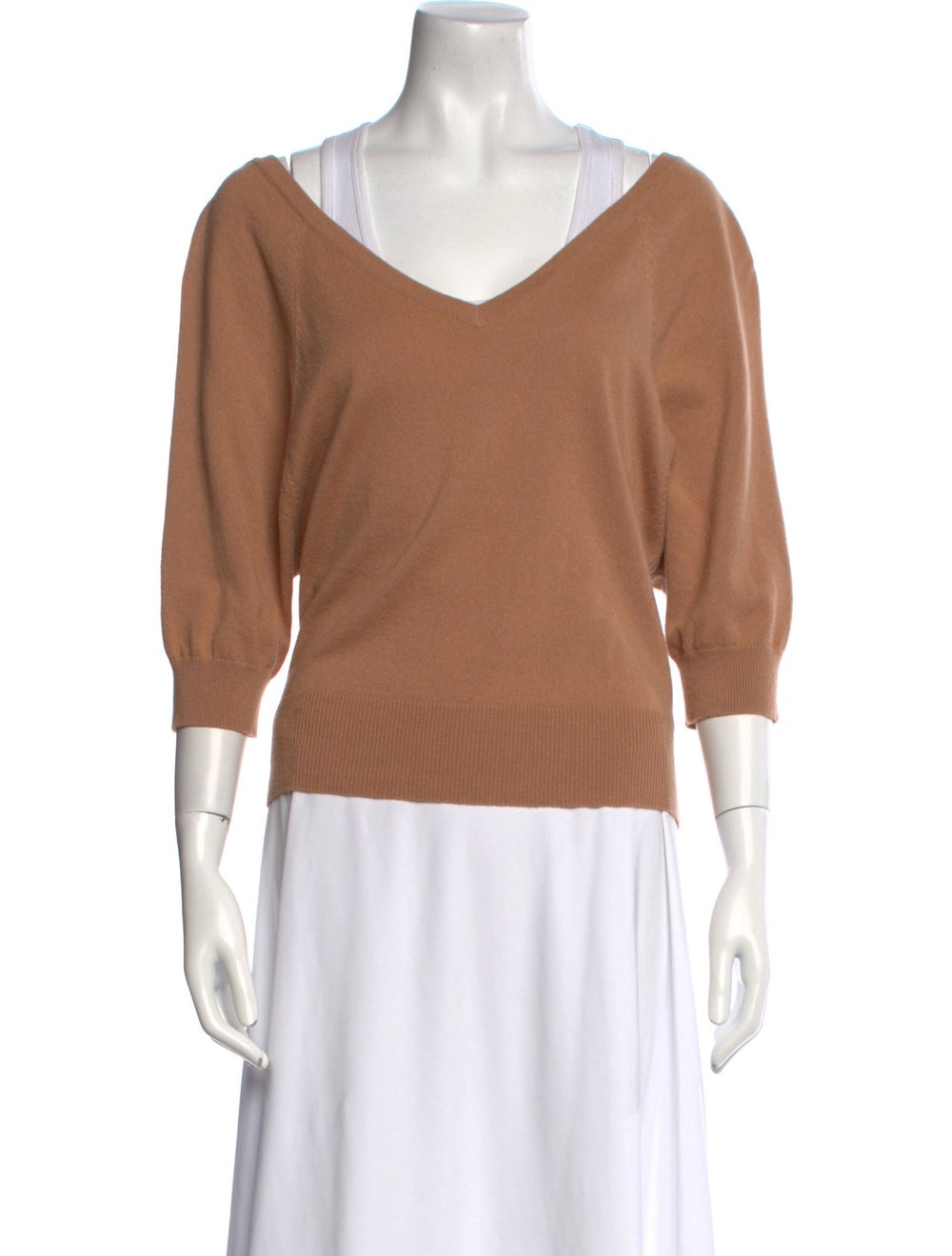 Michael Kors Collection Pullover Brown Three-Quar… - image 1