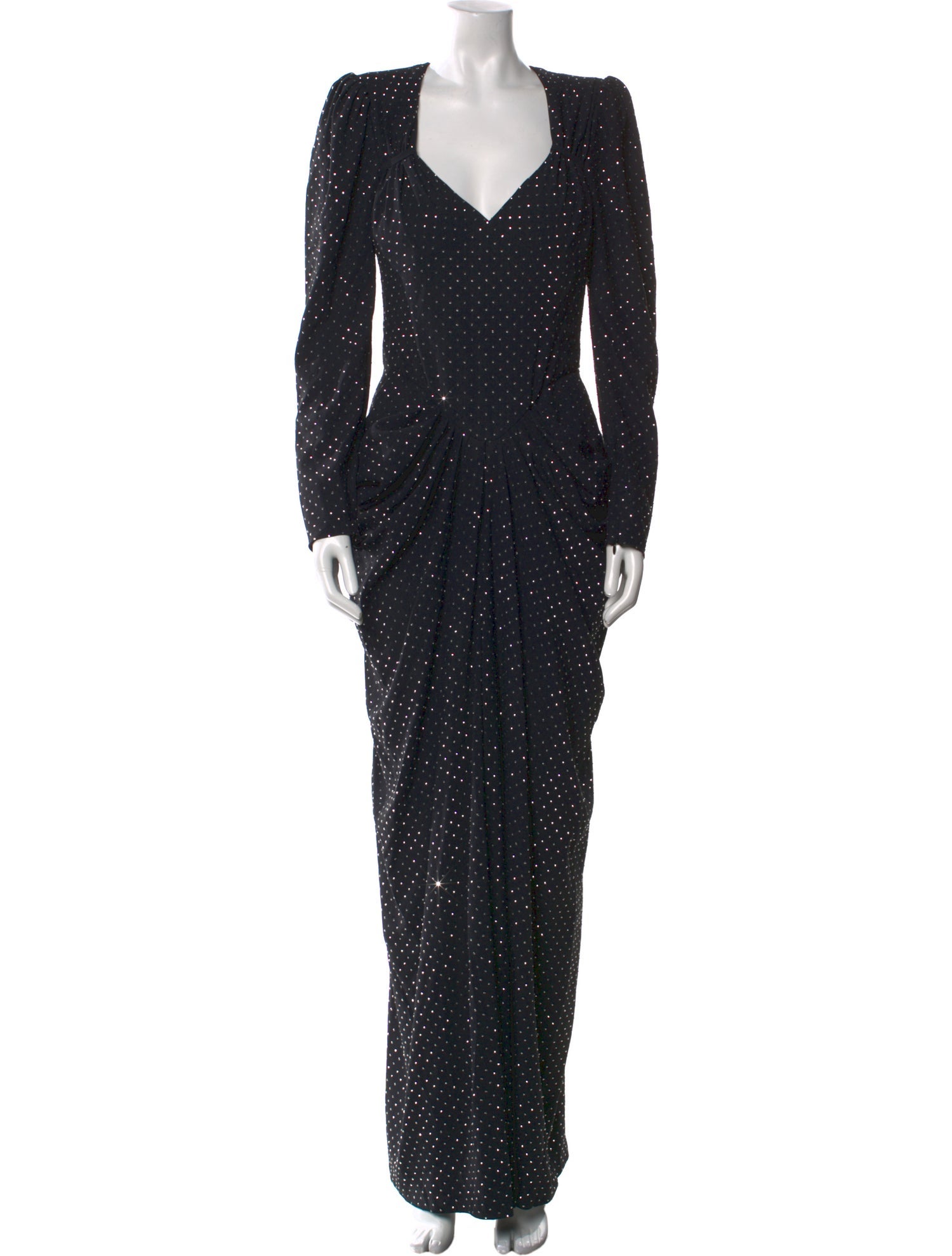 Michael Kors Collection Polka Dot Print Long Dress