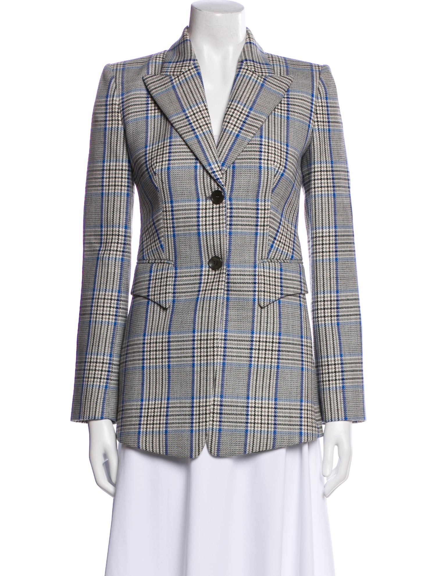 Michael Kors Collection Plaid Print Blazer